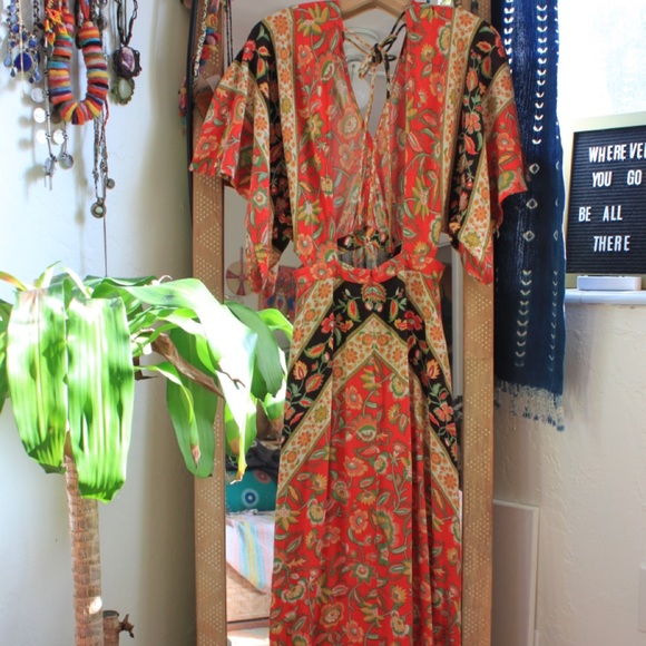 SPELL Lolita Cutout Maxi Dress in Campfire XS - Picture 10 of 14